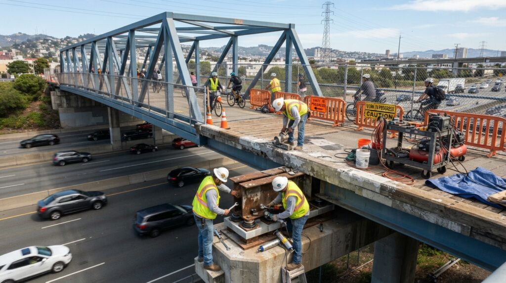 Bridge repairs causing the Iron Horse Trail closure in Walnut Creek