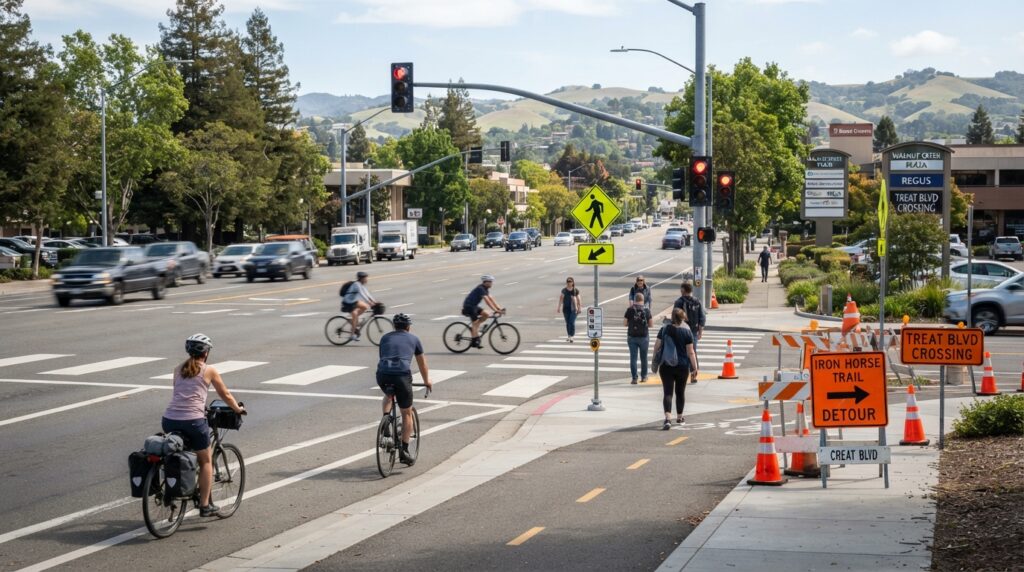 Iron Horse Trail closure detour at Treat Boulevard in 2026